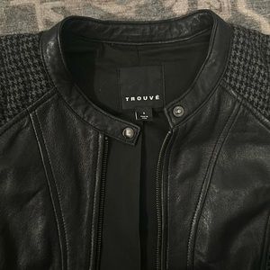 Black leather jacket by Trouve